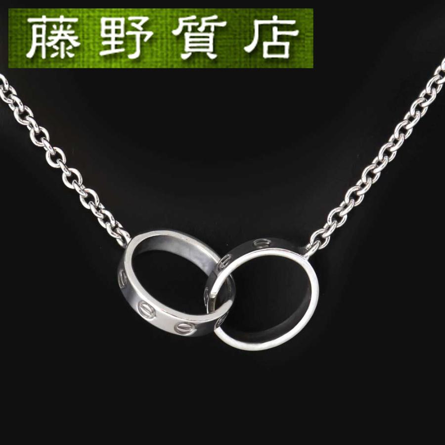 Cartier ホワイトゴールド loveネックレス カルティエB7212500