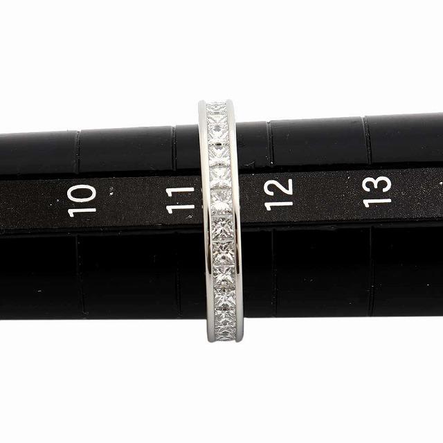 (美品) カルティエ CARTIER プリンセスカット フルエタニティ ダイヤリング 指輪 Pt 950 × ダイヤ フルダイヤ #52 証明書 9007｜fujino-y-shop｜08