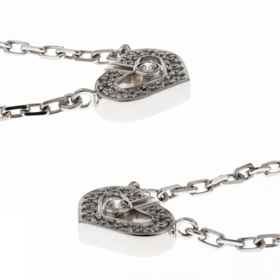 Cartier (美品) カルティエ CARTIER Cハート ダイヤ ネックレス K18 WG 