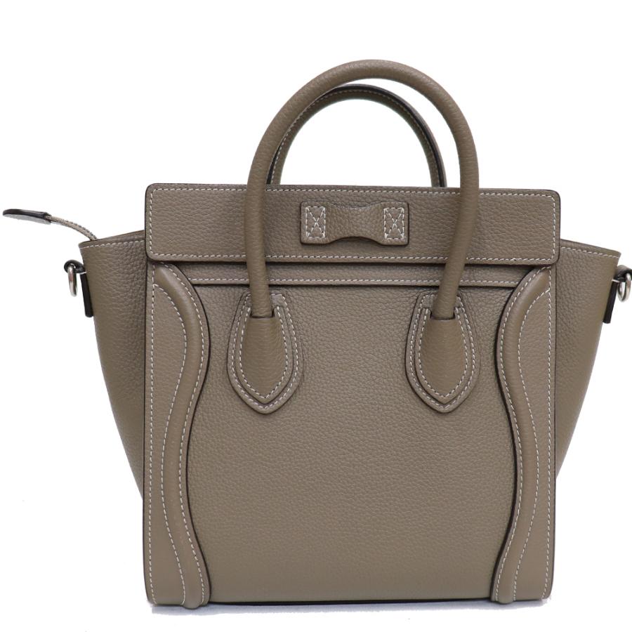 CELINE（セリーヌ） ラゲージ ナノハンドバッグ 2WAY グレージュ