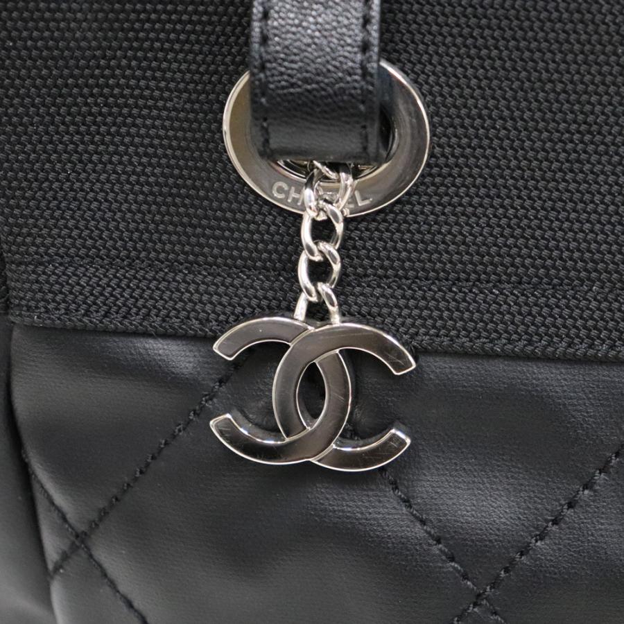 CHANEL (美品) シャネル パリビアリッツ トート PMナイロン レザー