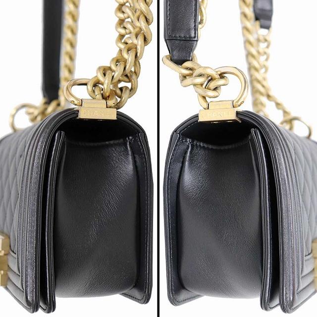 BOY CHANEL シャネル ボーイ チェーン ショルダー バッグ 黒 BOY CHANEL シャネル ボーイ チェーン ショルダー バッグ 黒