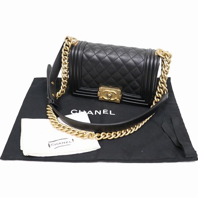 BOY CHANEL シャネル ボーイ チェーン ショルダー バッグ 黒 BOY CHANEL シャネル ボーイ チェーン ショルダー バッグ 黒