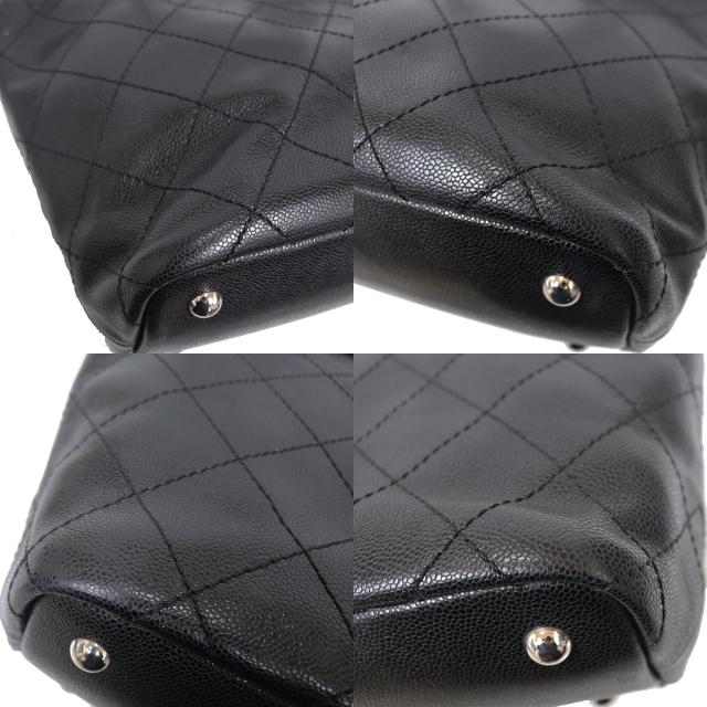 キャビアスキン シャネル CHANEL ショルダー トート バッグ 黒
