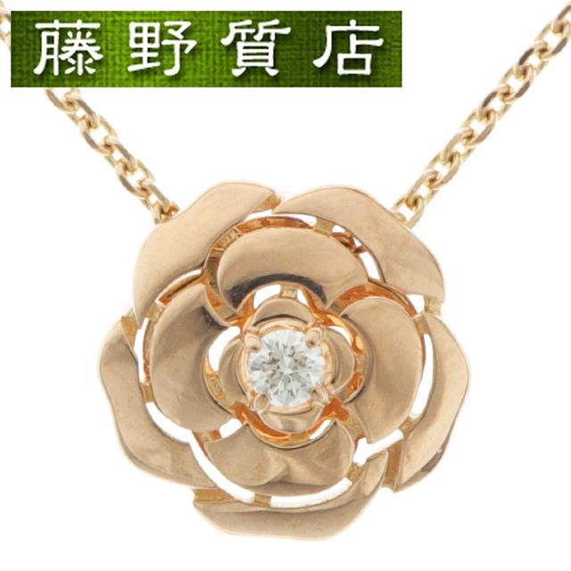 新品仕上げ済）シャネル CHANEL カメリア ダイヤ ネックレス K18 PG 