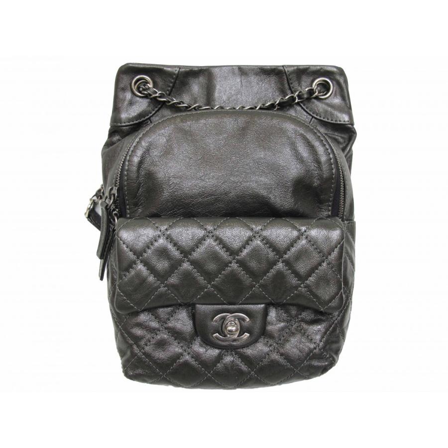CHANEL 未使用 シャネル マトラッセ チェーン リュック レザー