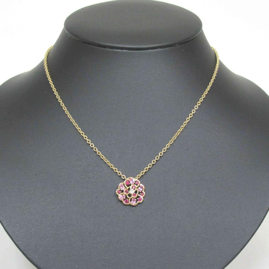 CHANEL (美品) シャネル カメリア ネックレス ペンダント K18