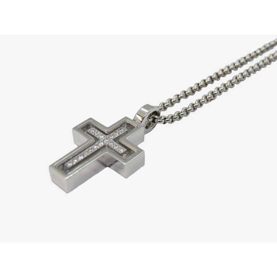 Chopard ショパール ハッピーダイヤクロスネックレス K18ホワイト