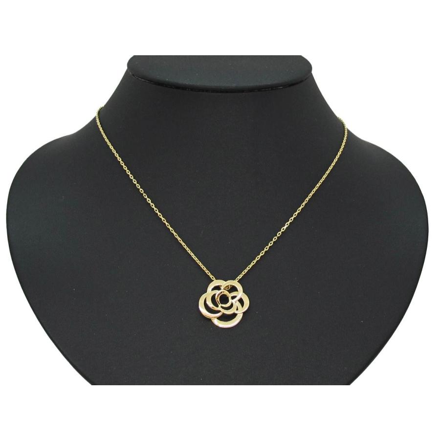CHANEL （新品仕上げ済）シャネル カメリアネックレス K18