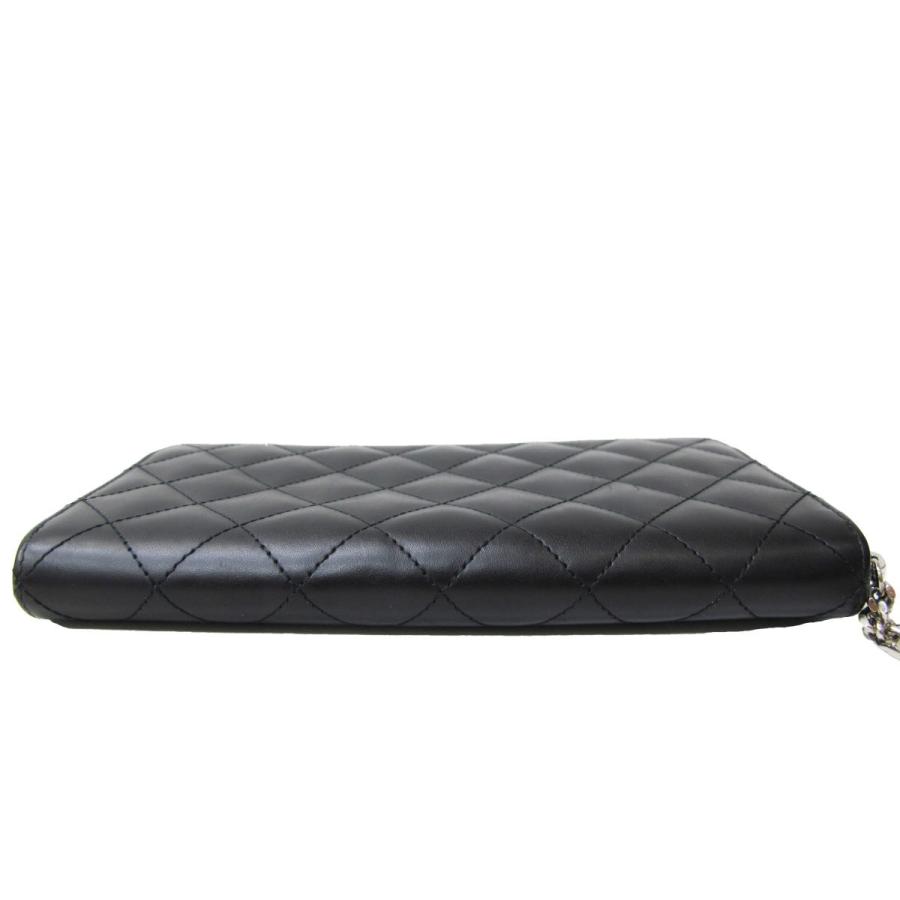 キャビアスキン 【美品】シャネル CHANEL ラウンドファスナー長財布