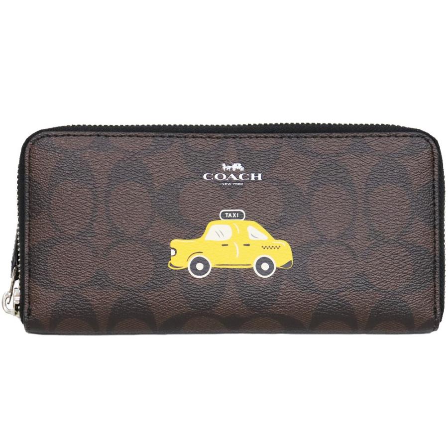 コーチ COACH ラウンドファスナー長財布 F57822 SBRBK PVC×こげ コーチ COACH ラウンドファスナー長財布 F57822 SBRBK PVC×こげ