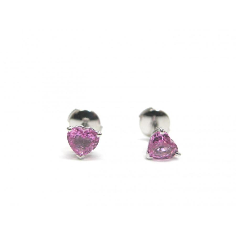 Cartier（カルティエ） ハートシェイプピアス ピンクサファイア WG