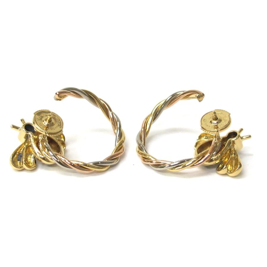 ⭐︎新品未使用⭐︎女王蜂 qbピアス GOLD K10 K18ゴールド Cartier（カルティエ） (新品仕上げ済) ハチピアス 蜂 K18 YG × PG