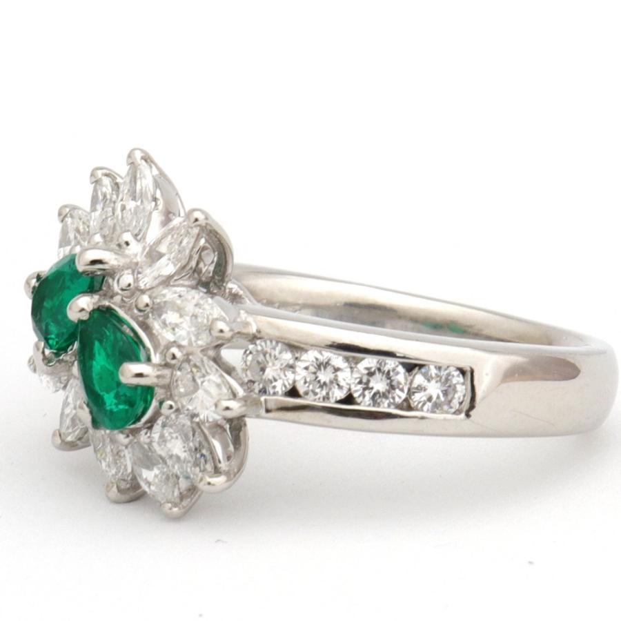 美品）エメラルド 0.52ct × ダイヤモンド 1.17ct リング 指輪