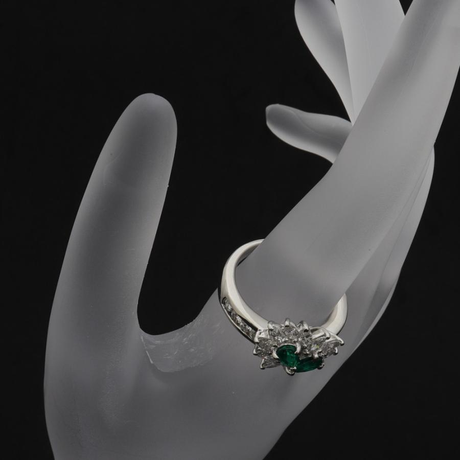 美品）エメラルド 0.52ct × ダイヤモンド 1.17ct リング 指輪 #12 12号 