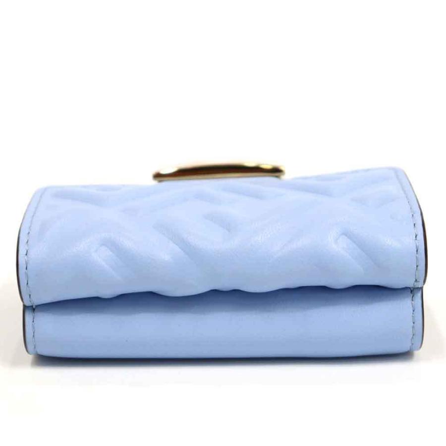 美品　フェンディ　三つ折り財布ナッパレザー FENDI（フェンディ） （新品）フェンディ ナッパマイクロ 三つ折り財布