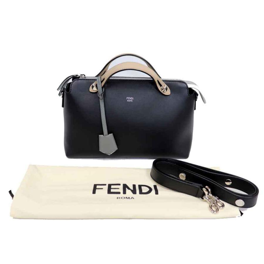 【超極美品】FENDI フェンディ 8BL124レザー ブラック バイザウェイ FENDI フェンディ バイザウェイ ミディアム 2 way ショルダー