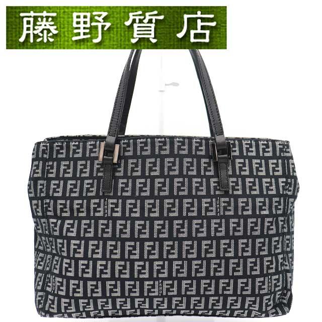 FENDI（フェンディ） ズッキーノ トートバッグ キャンバス レザー
