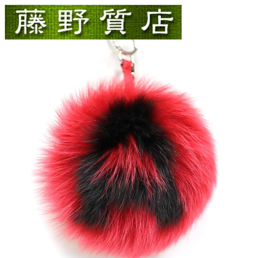 無料長期保証 新品 フェンディ Fendi イニシャル ポンポン チャーム A フォックス ファーponpon Charm 赤 レッド 黒 ブラック 8002 海外正規品 Www Thedailyspud Com