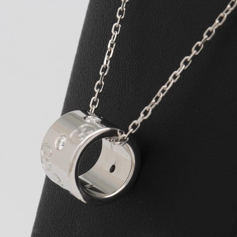 ダブルG (美品) グッチ GUCCI アイコン ネックレス ペンダント GG K18