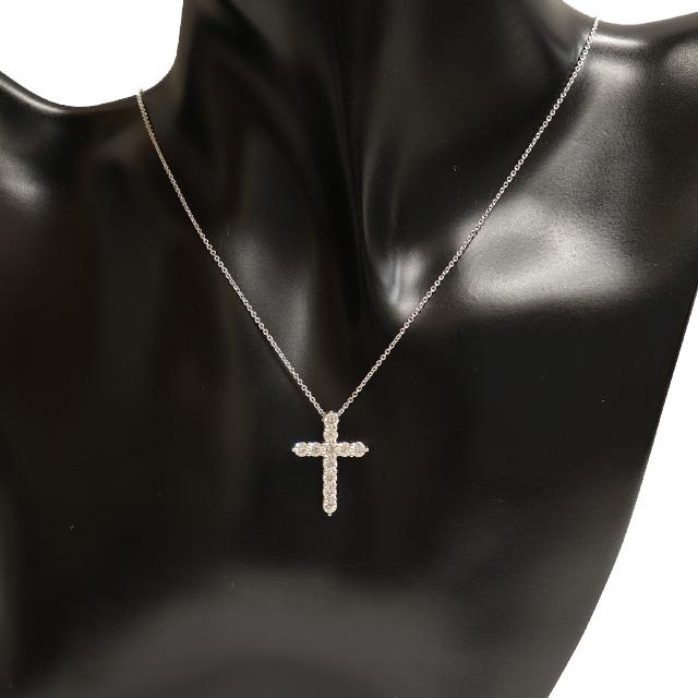 値下げ❗️K18WG D0.11 トリプルクロス ネックレス40cm 712ijQ3wU3L.jpg