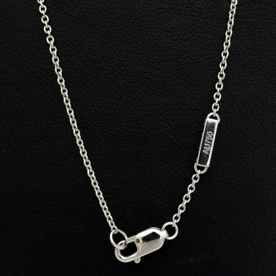 グラフ graff トラぺゾイドクロスネックレス ミニ K18ホワイトゴールド