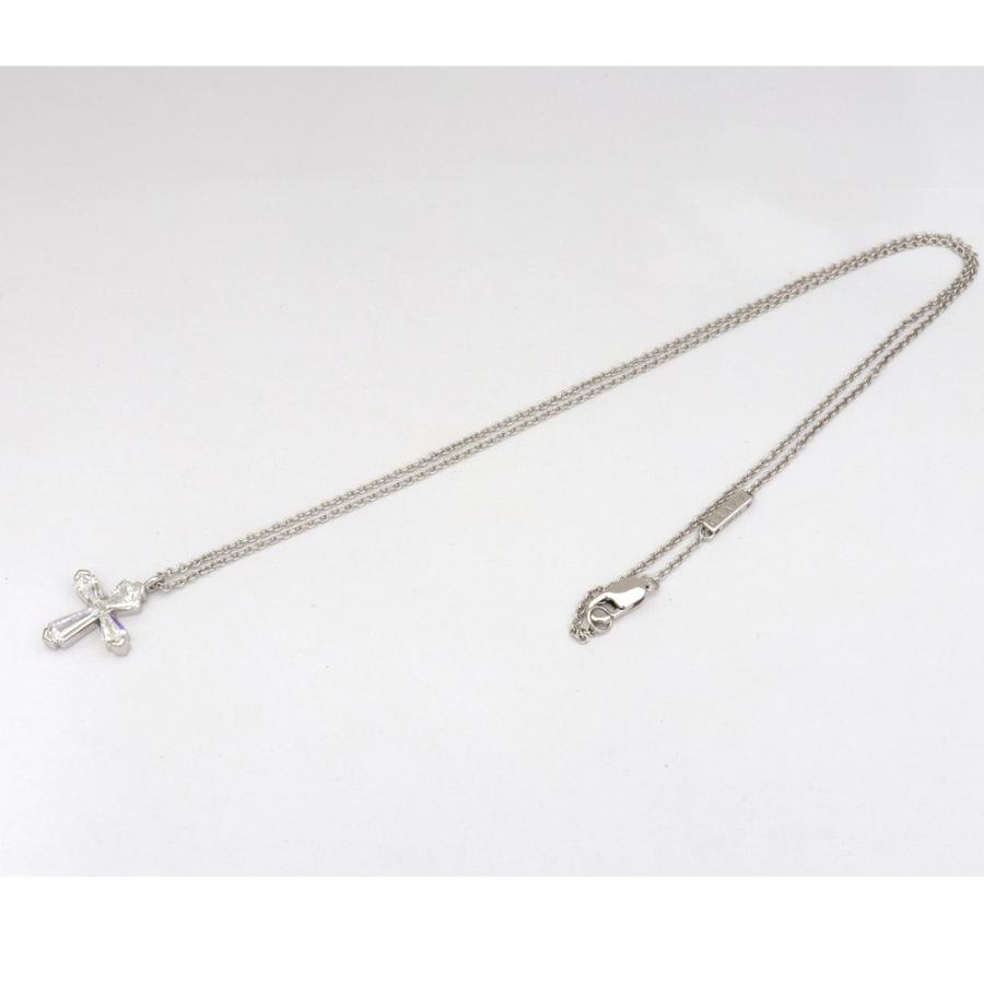 グラフ graff トラぺゾイドクロスネックレス ミニ K18ホワイトゴールド