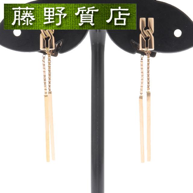 GUCCI（グッチ） (新品仕上げ済) チェーン ピアス K18 PG ピンク