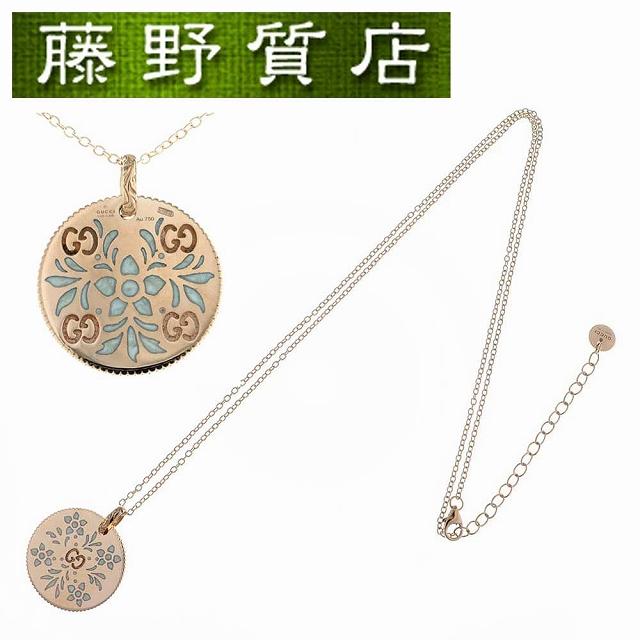新品】グッチ GUCCI GGアイコンブルームネックレスK18 PG 新品】グッチ GUCCI GGアイコンブルームネックレスK18 PG