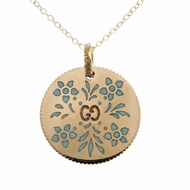 新品】グッチ GUCCI GGアイコンブルームネックレスK18 PG 新品】グッチ GUCCI GGアイコンブルームネックレスK18 PG