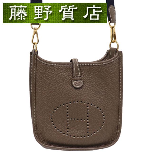 HERMES エルメス エヴリン TPM トリヨン エトゥープ ショルダー バッグ G金具 Y刻 美品 k1063 HERMES - HERMES エルメス エヴリン TPM トリヨン エトゥープ