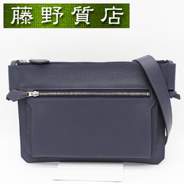 HERMES（エルメス） ウルトラプラGM レザー ネイビー シルバー金具 Y