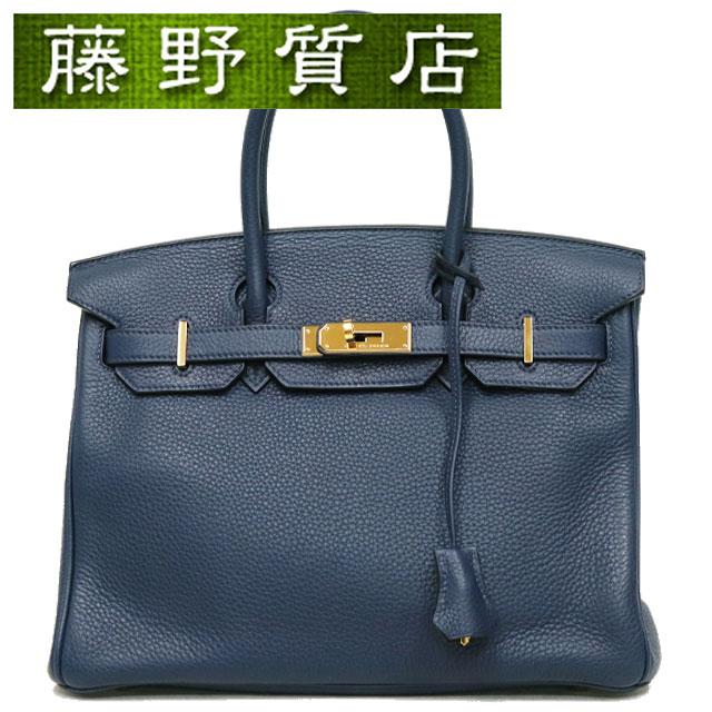 バーキン30 ノベルティ　バッグ　レディース Birkin エルメス HERMES バーキン30 BIRKIN トリヨン ブルーアビス □M