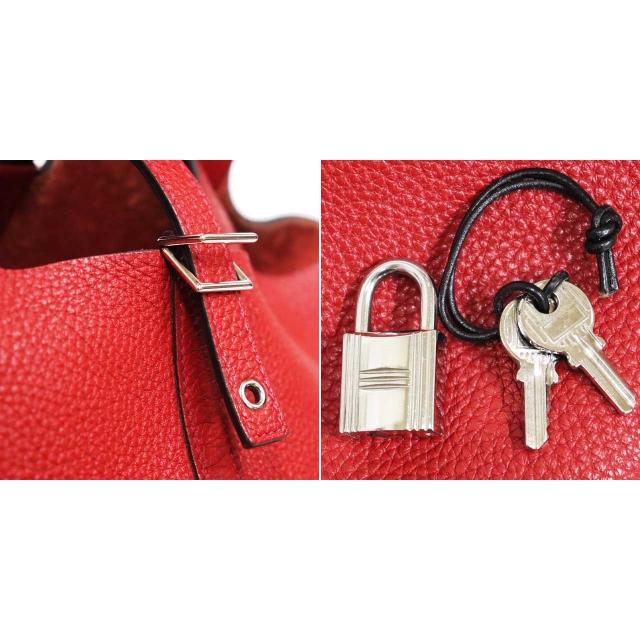 美品 正規品 エルメス ピコタン ハンドバッグ HERMES ピコタンPM 赤 ピコタン エルメス HERMES ピコタンロック PM トリヨン ルージュ