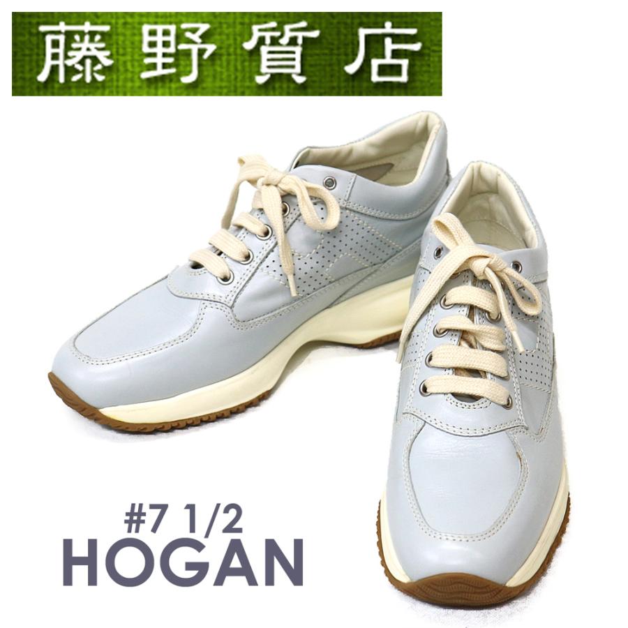 美品) ホーガン HOGAN レディース スニーカー 紐タイプ ＃7ハーフ 靴