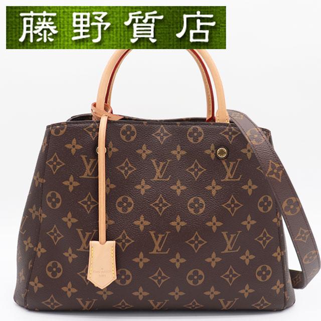 モンテーニュ （美品）ルイヴィトン LOUIS VUITTON MM モノグラム 茶 