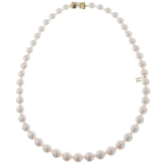 MIKIMOTO (美品)ミキモト パール ネックレス K18 イエロー MIKIMOTO (美品)ミキモト パール ネックレス K18 イエロー