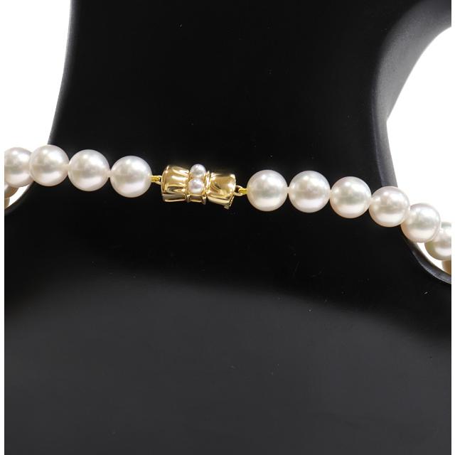 MIKIMOTO (美品)ミキモト パール ネックレス K18 イエロー MIKIMOTO (美品)ミキモト パール ネックレス K18 イエロー