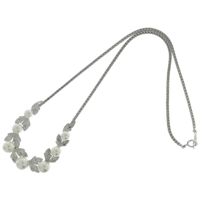 MIKIMOTO （美品）ミキモト パール ネックレス K18 WG ホワイト