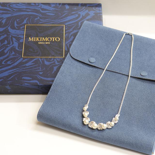 MIKIMOTO （美品）ミキモト パール ネックレス K18 WG ホワイト