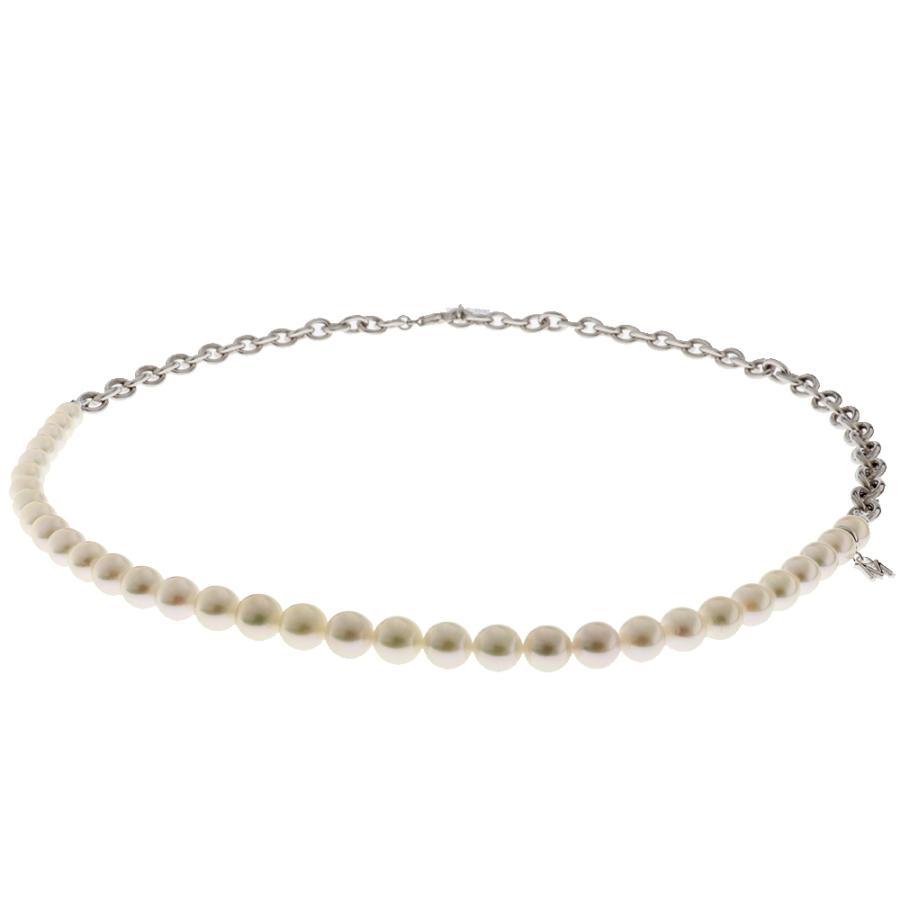 MIKIMOTO (美品)ミキモト パール ネックレス Ag925 シルバー MIKIMOTO (美品)ミキモト パール ネックレス Ag925 シルバー