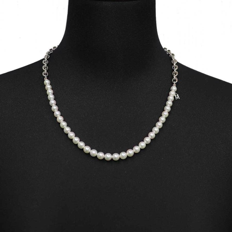 MIKIMOTO (美品)ミキモト パール ネックレス Ag925 シルバー MIKIMOTO (美品)ミキモト パール ネックレス Ag925 シルバー