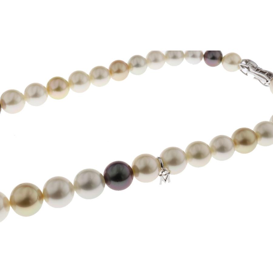 MIKIMOTO (美品)ミキモト マルチカラー パール ネックレス K18 MIKIMOTO (美品)ミキモト マルチカラー パール ネックレス K18