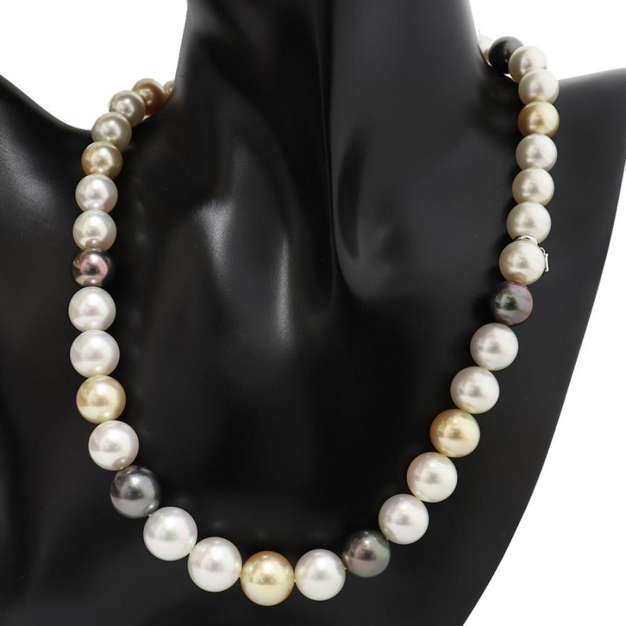 MIKIMOTO (美品)ミキモト マルチカラー パール ネックレス K18 MIKIMOTO (美品)ミキモト マルチカラー パール ネックレス K18