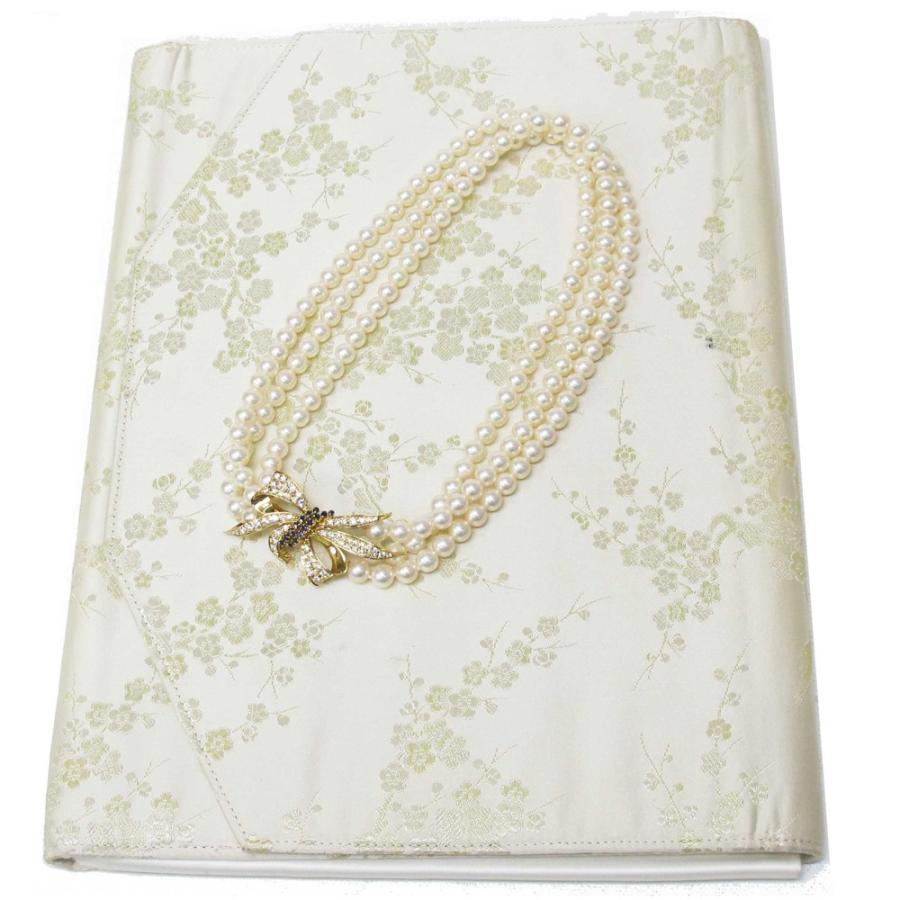 MIKIMOTO ミキモト MIKIMOTO 3連パールネックレス ダイヤトップ MIKIMOTO ミキモト MIKIMOTO 3連パールネックレス ダイヤトップ
