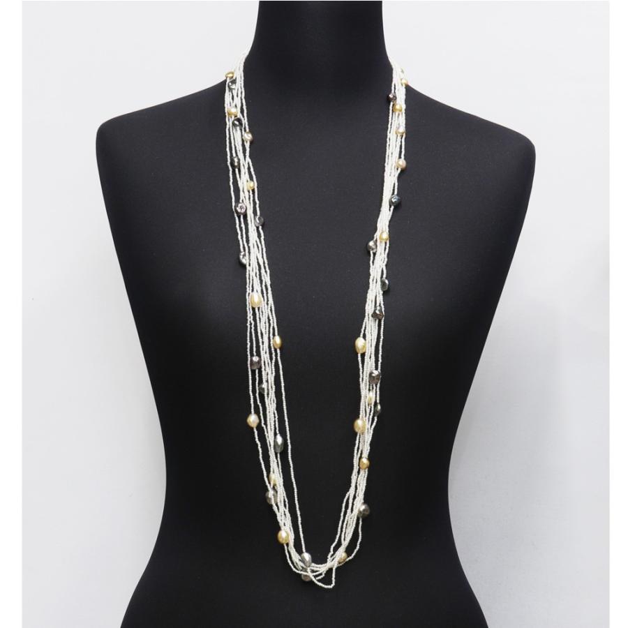MIKIMOTO ミキモト 8連パールネックレス ケシ珠＆バロックパール