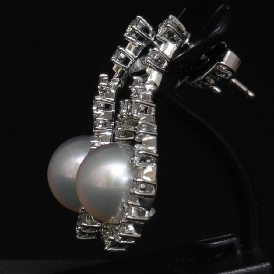MIKIMOTO（ミキモト） （美品）ミキモト パール ダイヤ ピアス (約 9mm