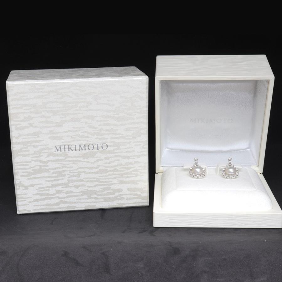 MIKIMOTO（ミキモト） （美品）ミキモト パール ダイヤ ピアス (約 9mm