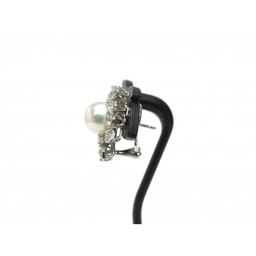 MIKIMOTO ミキモト MIKIMOTO パールダイヤピアス K18WG MIKIMOTO ミキモト MIKIMOTO パールダイヤピアス K18WG