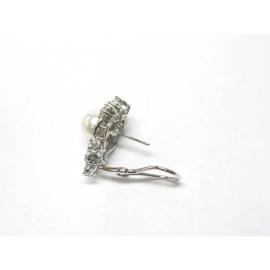 ミキモト k18 パールピアス ダイヤモンド MIKIMOTO （新品仕上げ済）ミキモト パール ダイヤ ピアス K18